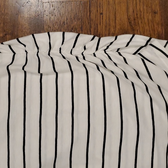 Womens Isabel Maternity white & black stripe shirt size M - Picture 5 of 5
